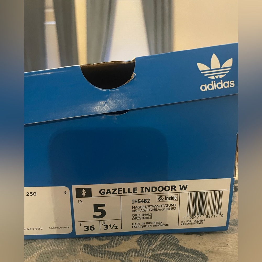 Adidas Gazelle Indoor Women's Sneakers - Tan - Brand New